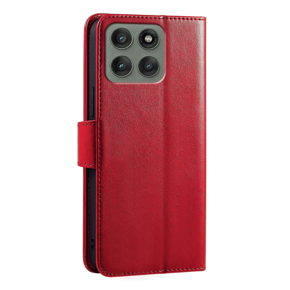 For Motorola Edge 70 5G Case Stand Card Holder Wallet Leather Phone Cover - Red