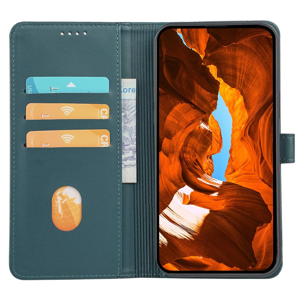 For Motorola Edge 70 5G Case Magnetic Clasp Four Leaf Clover Leather Phone Cover - Green