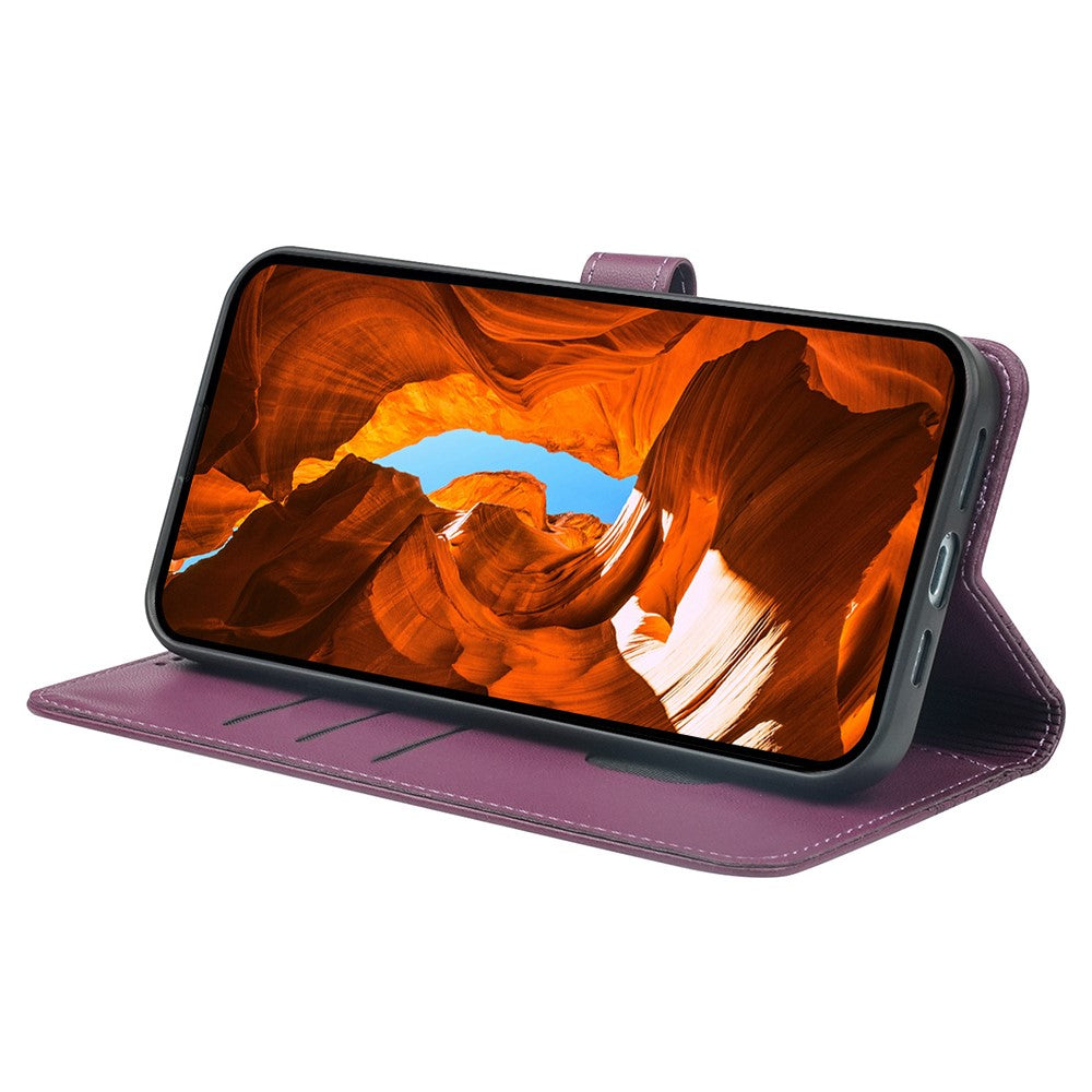 For Motorola Edge 70 5G Case Magnetic Clasp Four Leaf Clover Leather Phone Cover - Dark Purple