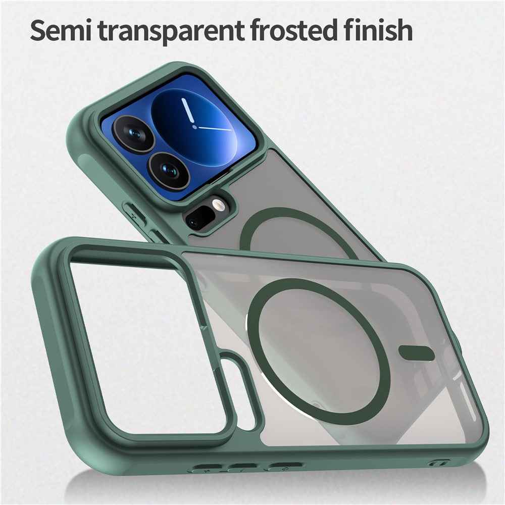 For Xiaomi 17 Pro Magnetic Case Anti Drop PC + TPU Phone Cover - Green