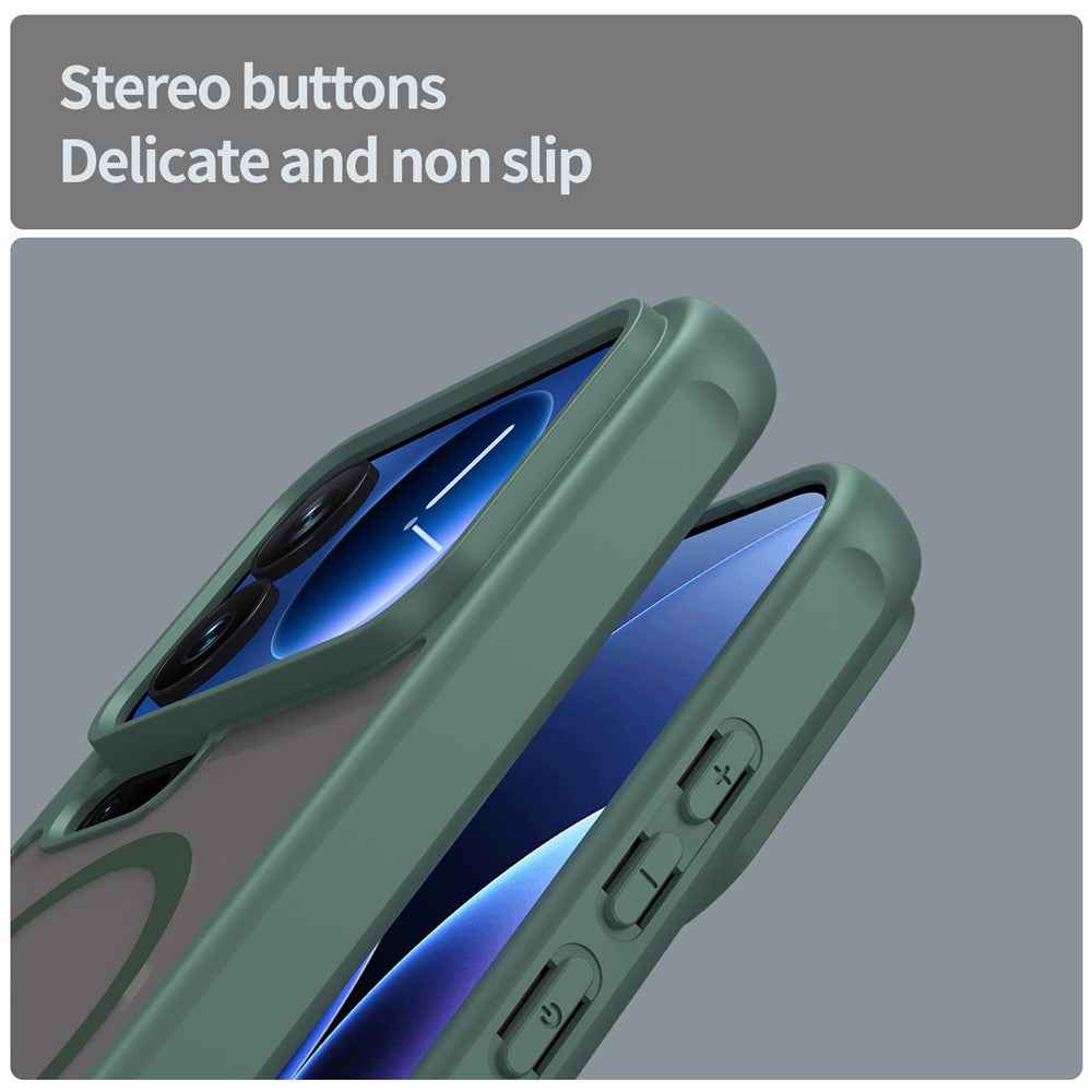 For Xiaomi 17 Pro Magnetic Case Anti Drop PC + TPU Phone Cover - Green