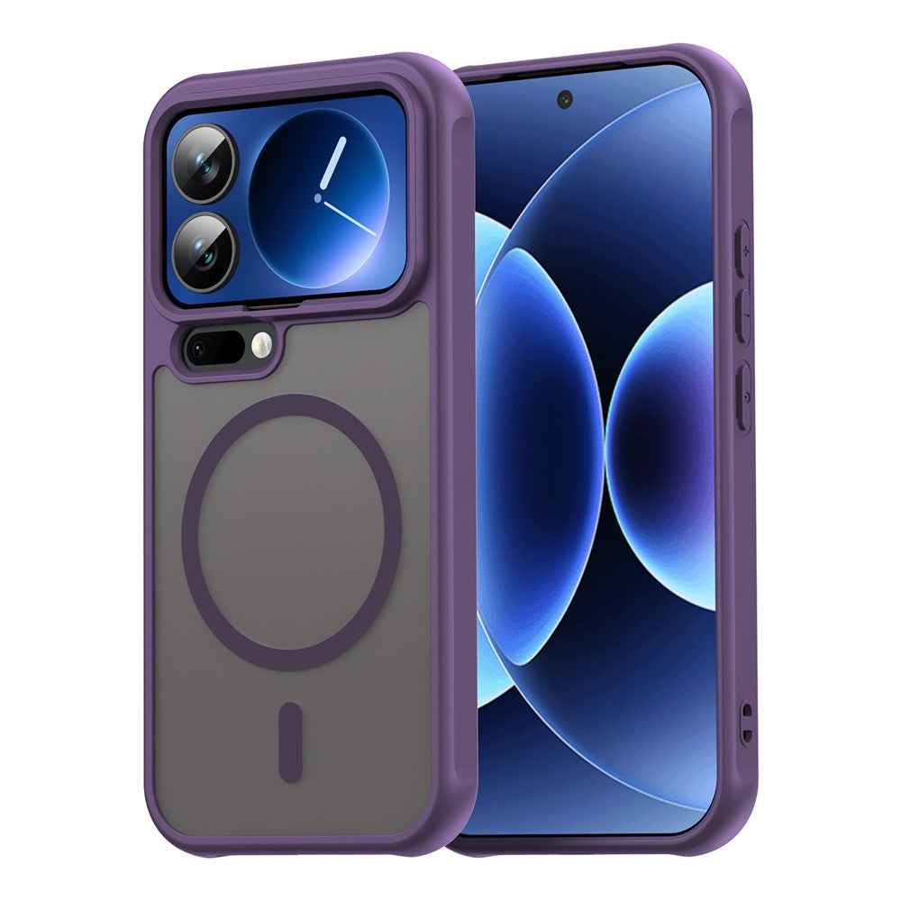 For Xiaomi 17 Pro Magnetic Case Anti Drop PC + TPU Phone Cover - Purple