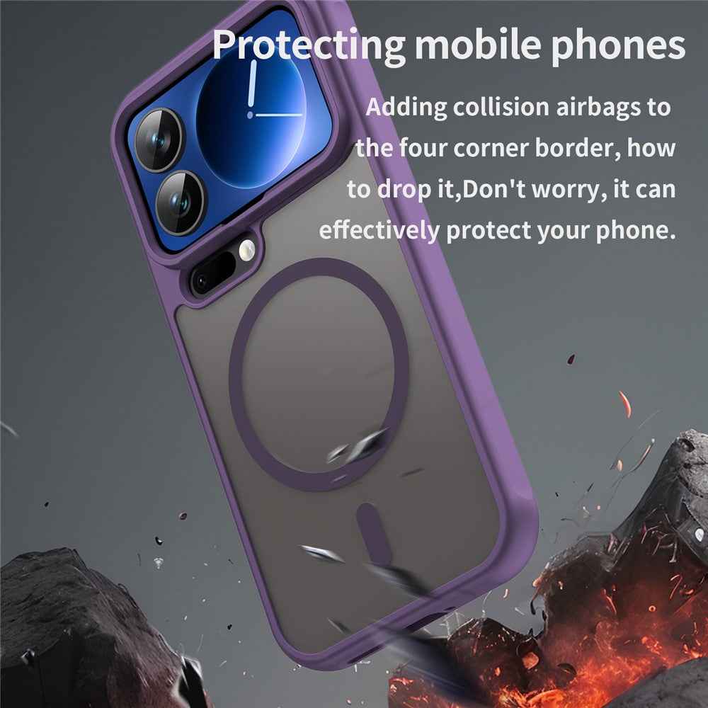 For Xiaomi 17 Pro Magnetic Case Anti Drop PC + TPU Phone Cover - Purple