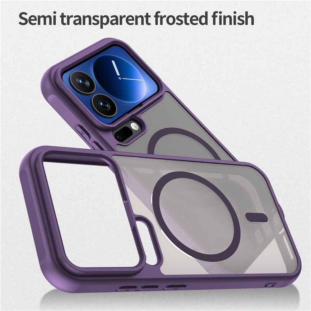 For Xiaomi 17 Pro Magnetic Case Anti Drop PC + TPU Phone Cover - Purple