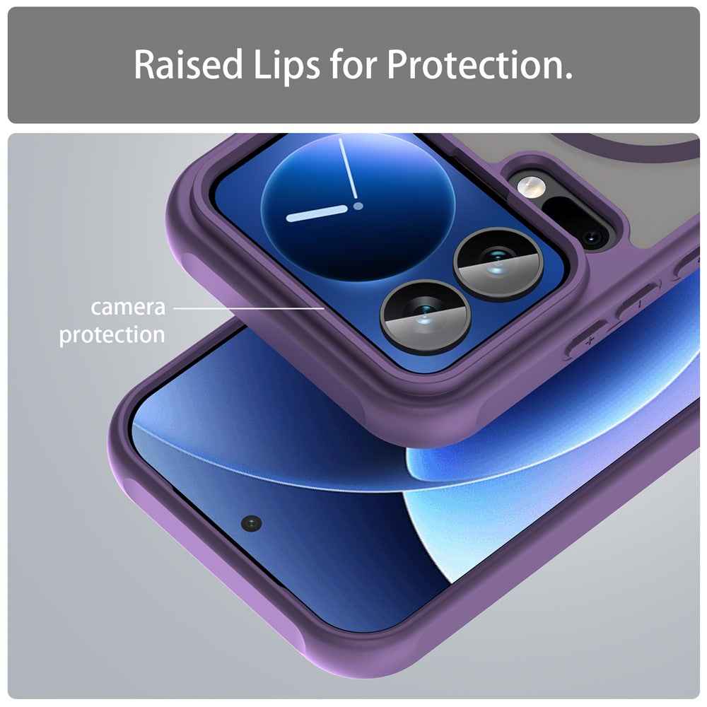 For Xiaomi 17 Pro Magnetic Case Anti Drop PC + TPU Phone Cover - Purple