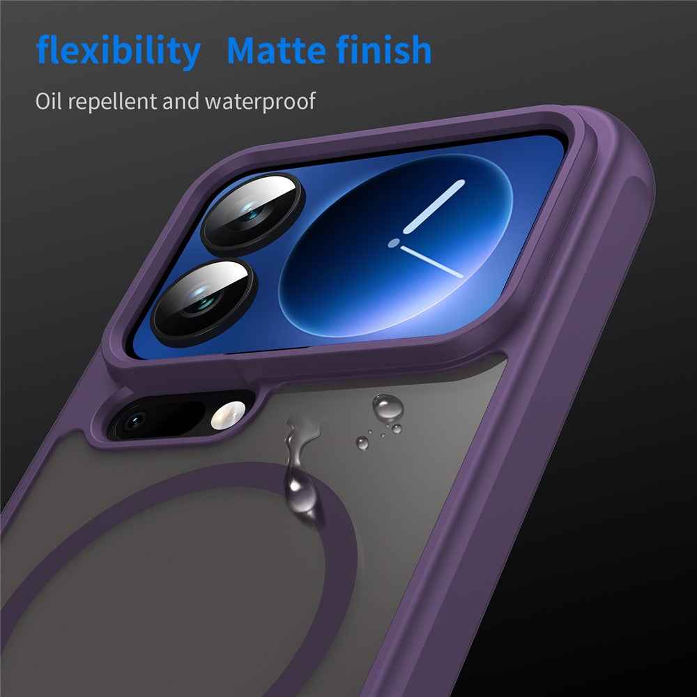 For Xiaomi 17 Pro Magnetic Case Anti Drop PC + TPU Phone Cover - Purple