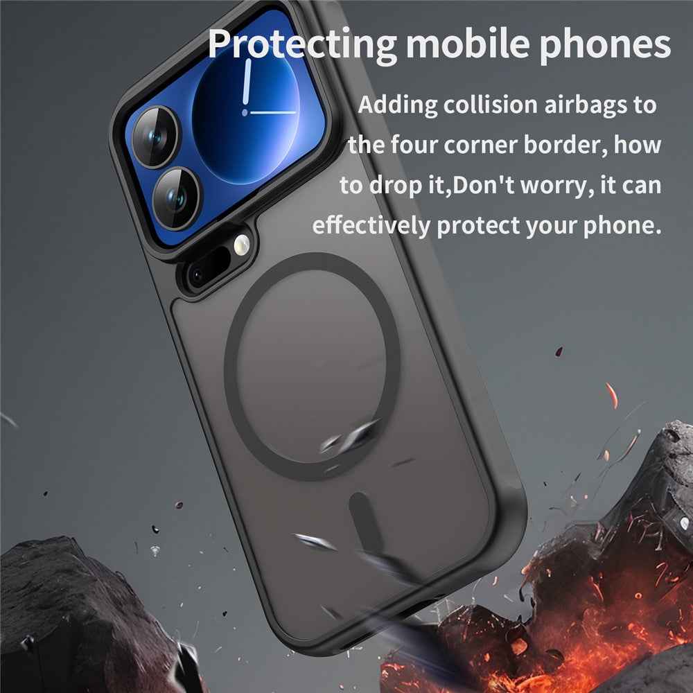 For Xiaomi 17 Pro Magnetic Case Anti Drop PC + TPU Phone Cover - Black