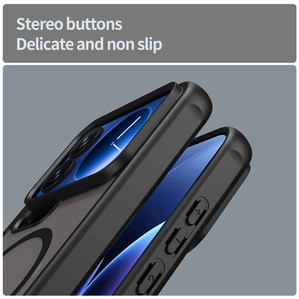 For Xiaomi 17 Pro Magnetic Case Anti Drop PC + TPU Phone Cover - Black