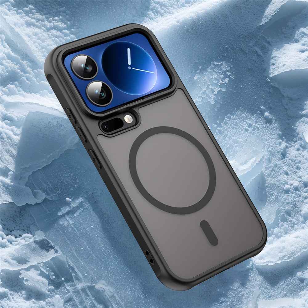 For Xiaomi 17 Pro Magnetic Case Anti Drop PC + TPU Phone Cover - Black