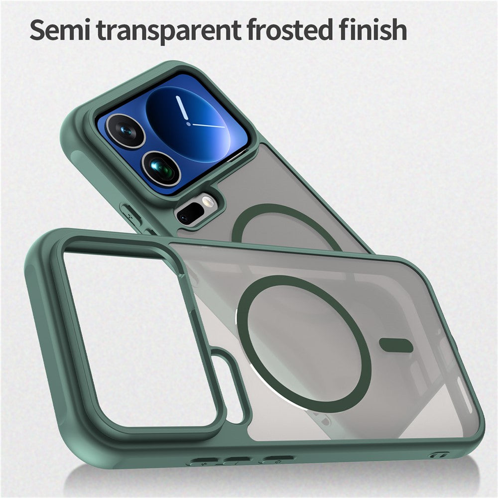 For Xiaomi 17 Pro Max Case Magnetic Anti Drop PC + TPU Phone Cover - Green