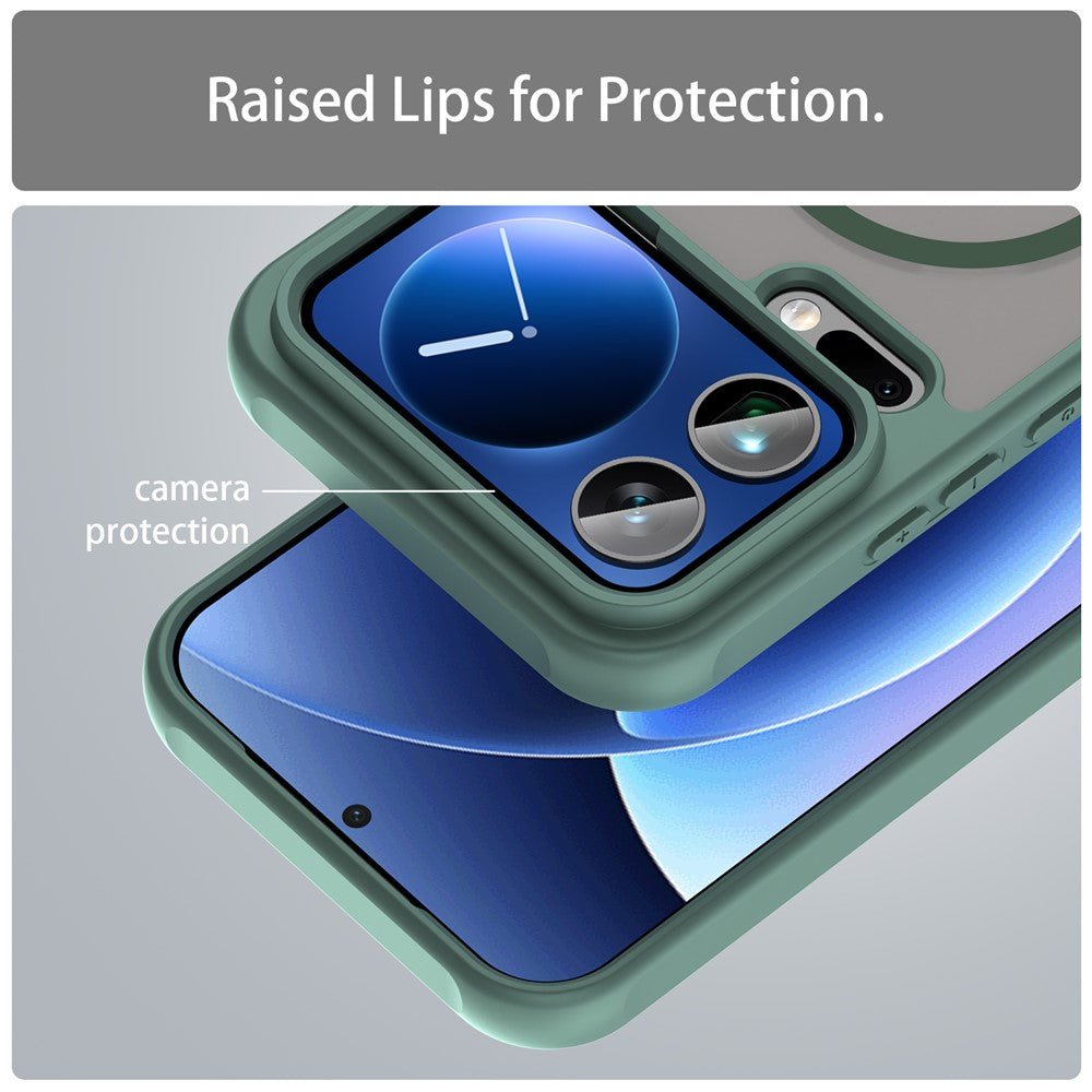 For Xiaomi 17 Pro Max Case Magnetic Anti Drop PC + TPU Phone Cover - Green