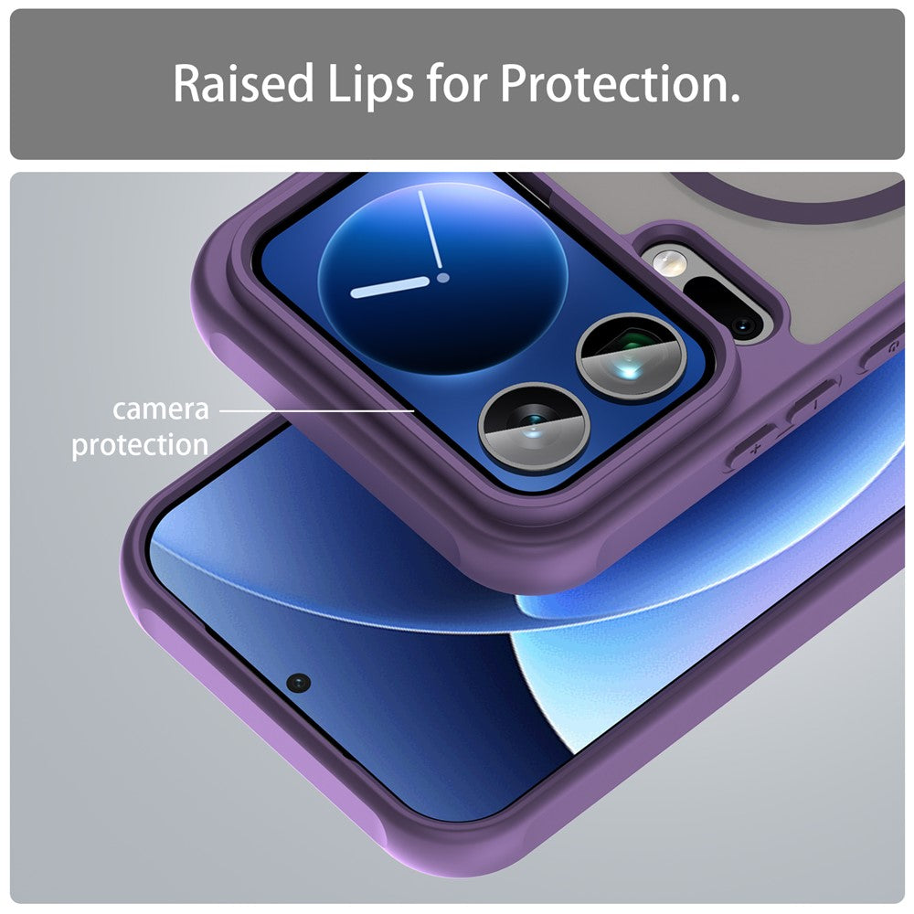 For Xiaomi 17 Pro Max Case Magnetic Anti Drop PC + TPU Phone Cover - Purple