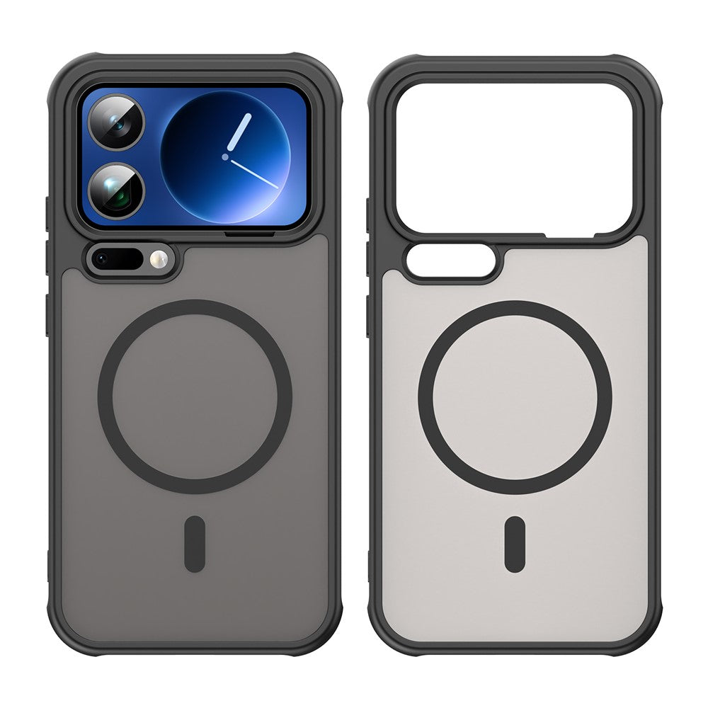 For Xiaomi 17 Pro Max Case Magnetic Anti Drop PC + TPU Phone Cover - Black