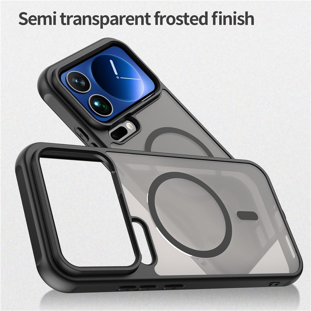 For Xiaomi 17 Pro Max Case Magnetic Anti Drop PC + TPU Phone Cover - Black