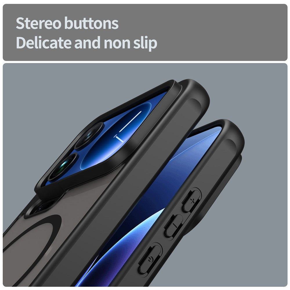 For Xiaomi 17 Pro Max Case Magnetic Anti Drop PC + TPU Phone Cover - Black