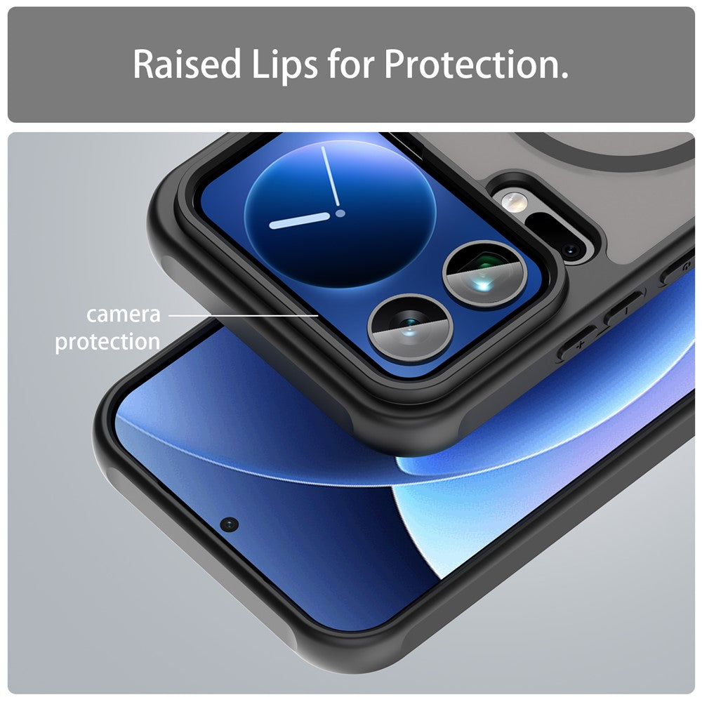 For Xiaomi 17 Pro Max Case Magnetic Anti Drop PC + TPU Phone Cover - Black