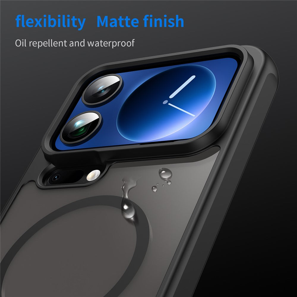For Xiaomi 17 Pro Max Case Magnetic Anti Drop PC + TPU Phone Cover - Black