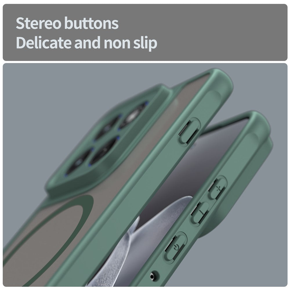 For Motorola Edge 70 5G Magnetic Case Anti Drop PC + TPU Phone Cover - Green