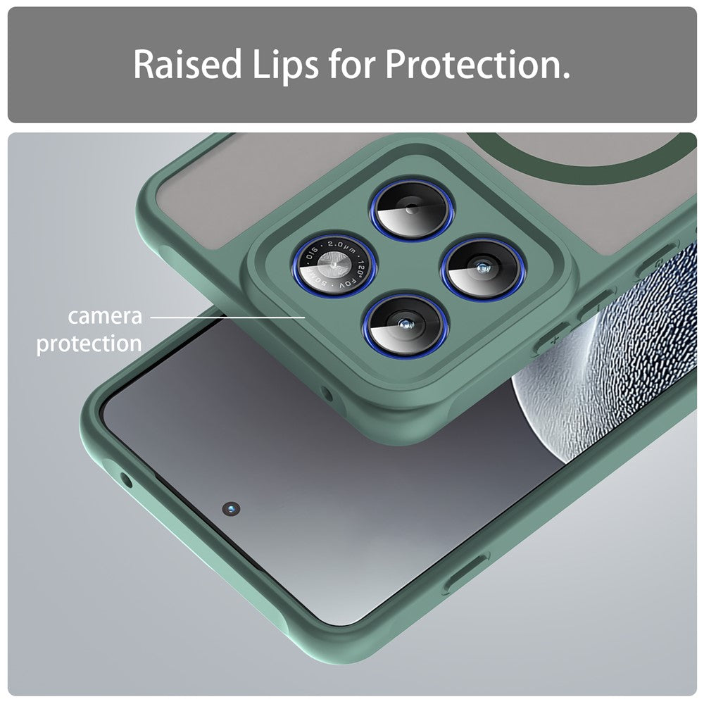 For Motorola Edge 70 5G Magnetic Case Anti Drop PC + TPU Phone Cover - Green