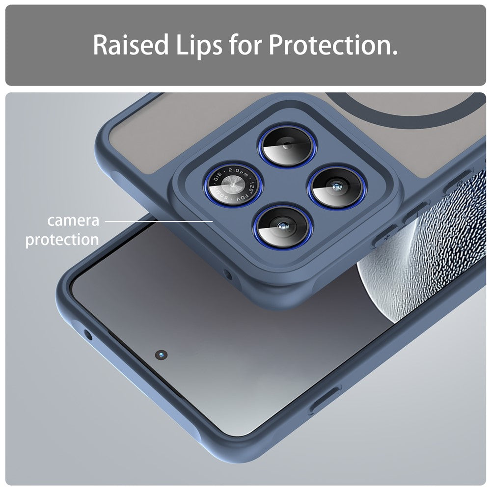 For Motorola Edge 70 5G Magnetic Case Anti Drop PC + TPU Phone Cover - Blue