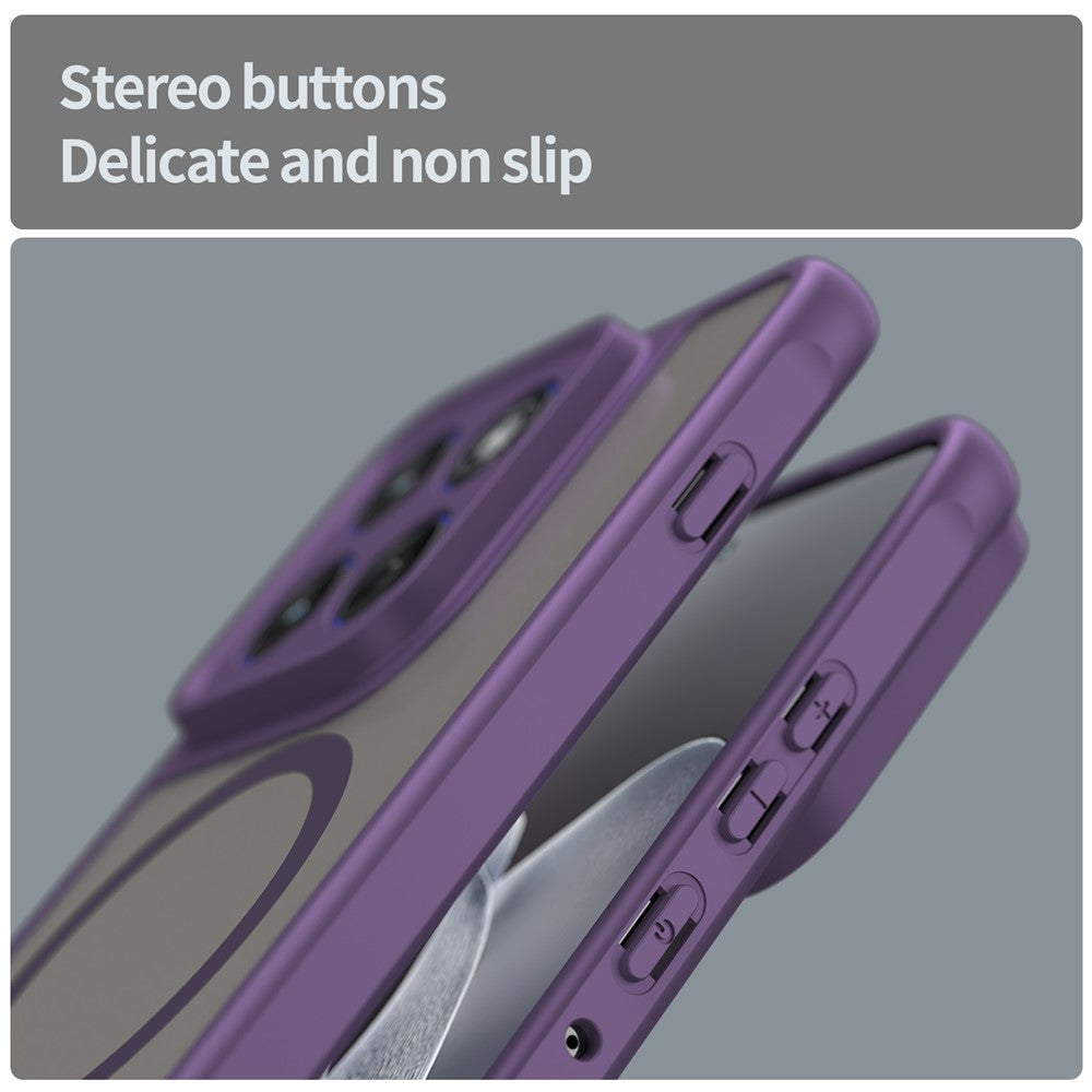 For Motorola Edge 70 5G Magnetic Case Anti Drop PC + TPU Phone Cover - Purple