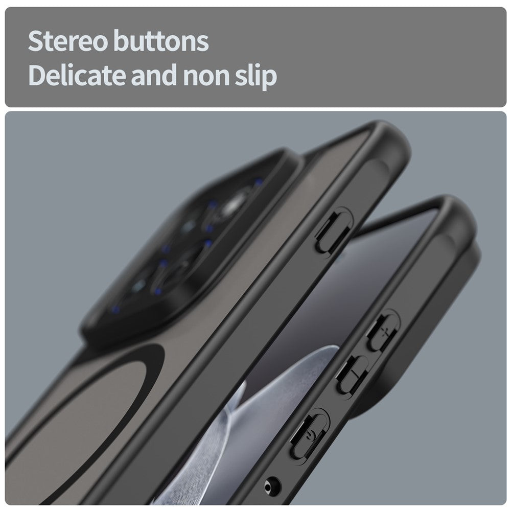 For Motorola Edge 70 5G Magnetic Case Anti Drop PC + TPU Phone Cover - Black