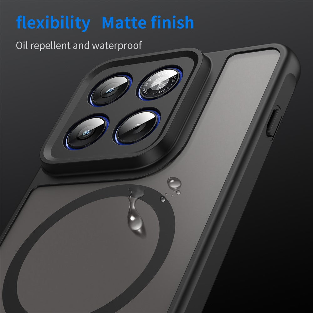 For Motorola Edge 70 5G Magnetic Case Anti Drop PC + TPU Phone Cover - Black