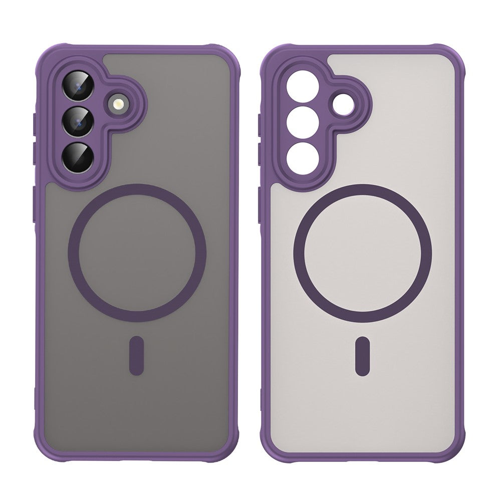 For Samsung Galaxy A57 5G Magnetic Case Anti Drop PC + TPU Phone Cover - Purple