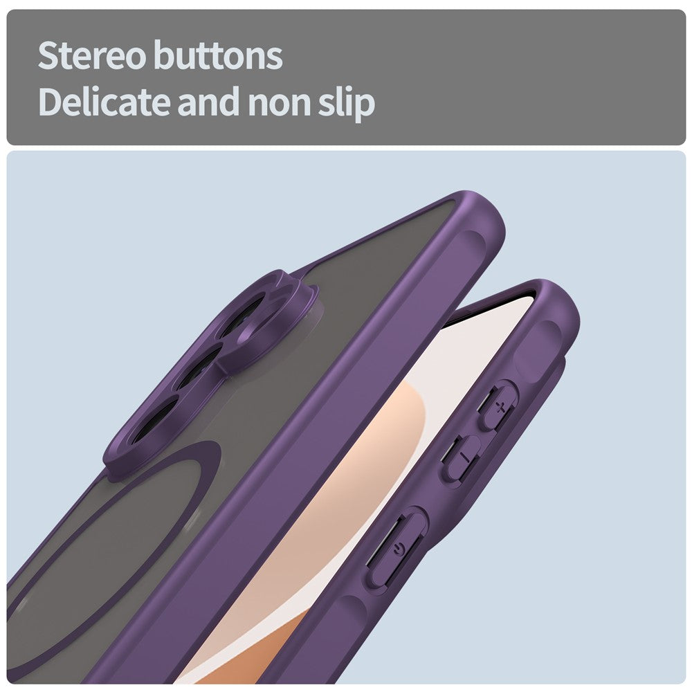 For Samsung Galaxy A57 5G Magnetic Case Anti Drop PC + TPU Phone Cover - Purple