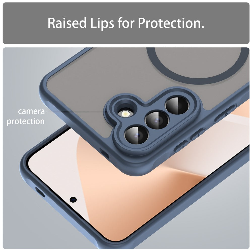 For Samsung Galaxy A57 5G Magnetic Case Anti Drop PC + TPU Phone Cover - Blue