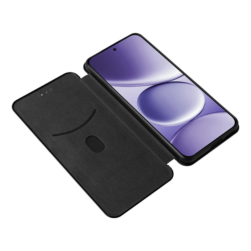For Xiaomi Redmi Note 15 Pro 4G (Global) Case Carbon Fiber Texture Drop-Proof PU Leather Phone Cover - Black