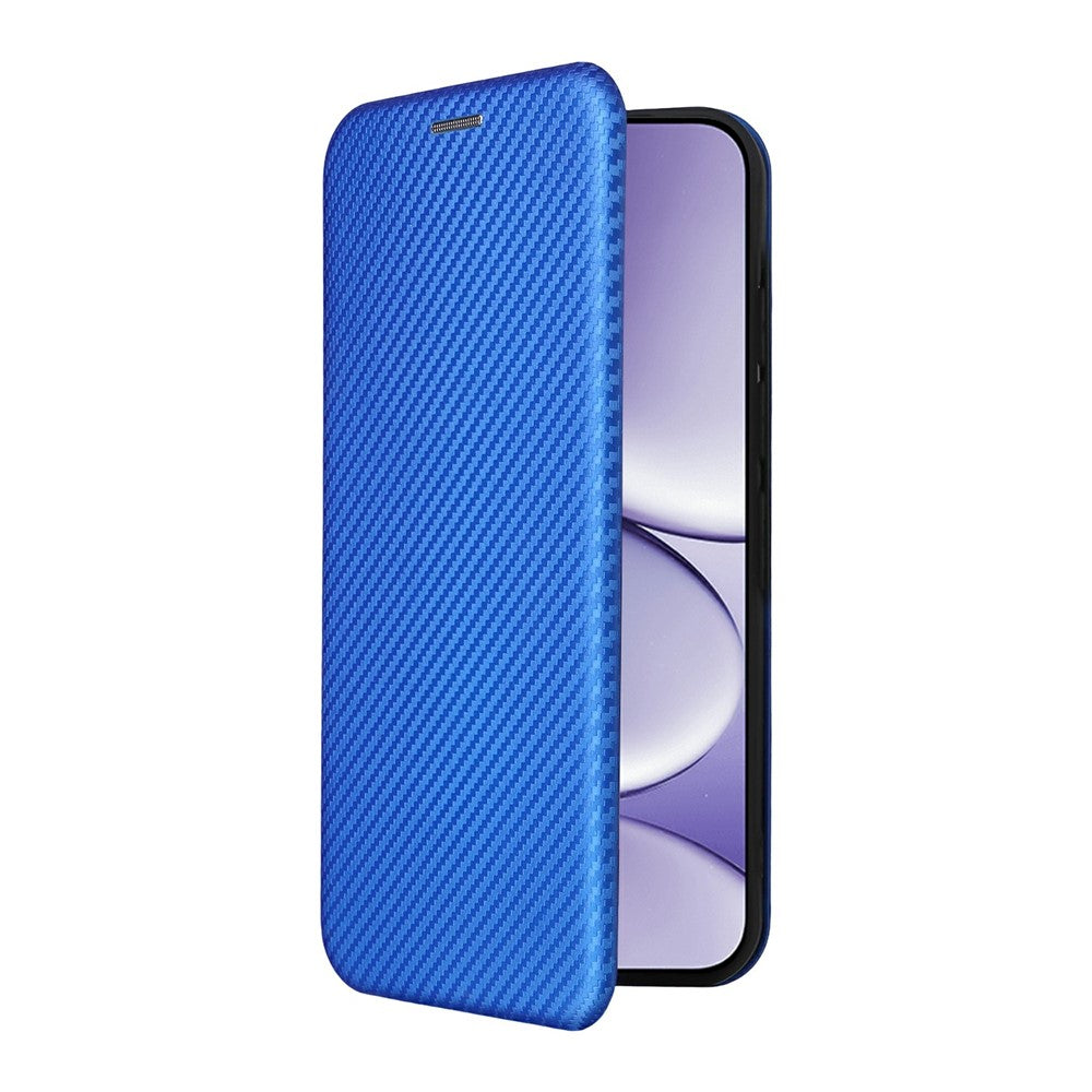 For Xiaomi Redmi Note 15 Pro 4G (Global) Case Carbon Fiber Texture Drop-Proof PU Leather Phone Cover - Blue