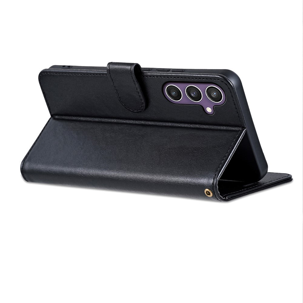 AZNS For Samsung Galaxy A57 5G Case Anti-Scratch PU Leather Stand Wallet Phone Cover - Black