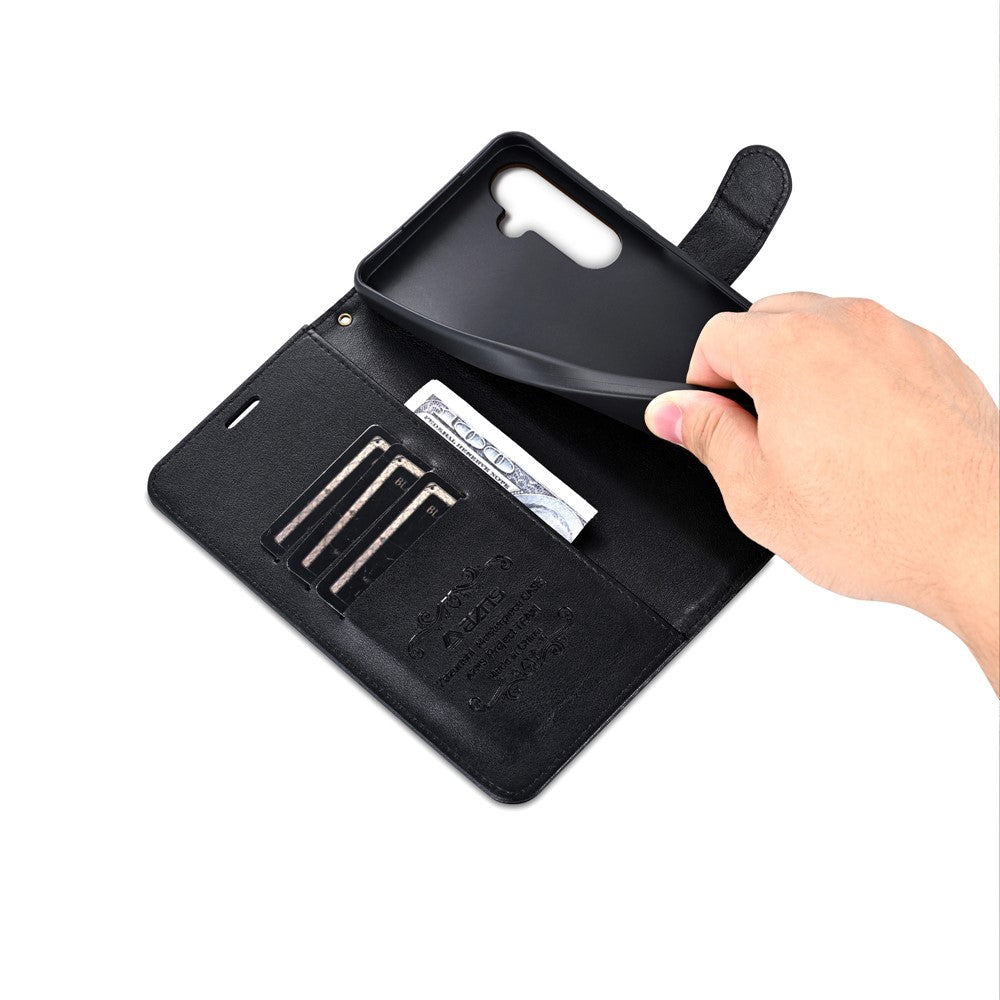AZNS For Samsung Galaxy A57 5G Case Anti-Scratch PU Leather Stand Wallet Phone Cover - Black