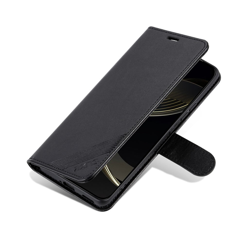AZNS For Samsung Galaxy A57 5G Case Anti-Scratch PU Leather Stand Wallet Phone Cover - Black