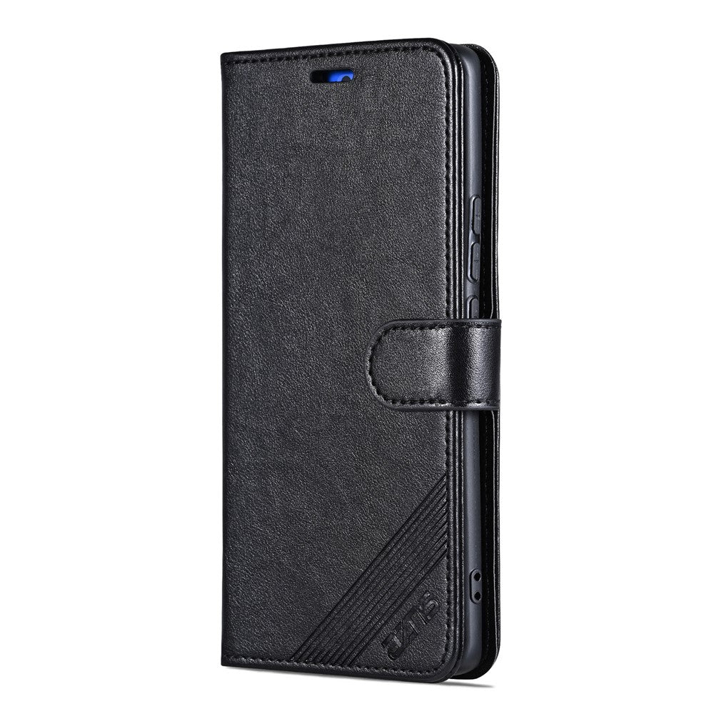 AZNS For Samsung Galaxy A57 5G Case Anti-Scratch PU Leather Stand Wallet Phone Cover - Black