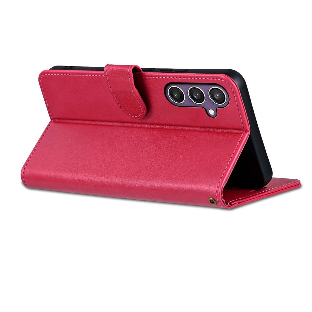 AZNS For Samsung Galaxy A57 5G Case Anti-Scratch PU Leather Stand Wallet Phone Cover - Red