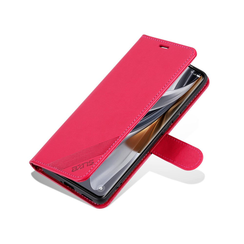 AZNS For Samsung Galaxy A57 5G Case Anti-Scratch PU Leather Stand Wallet Phone Cover - Red