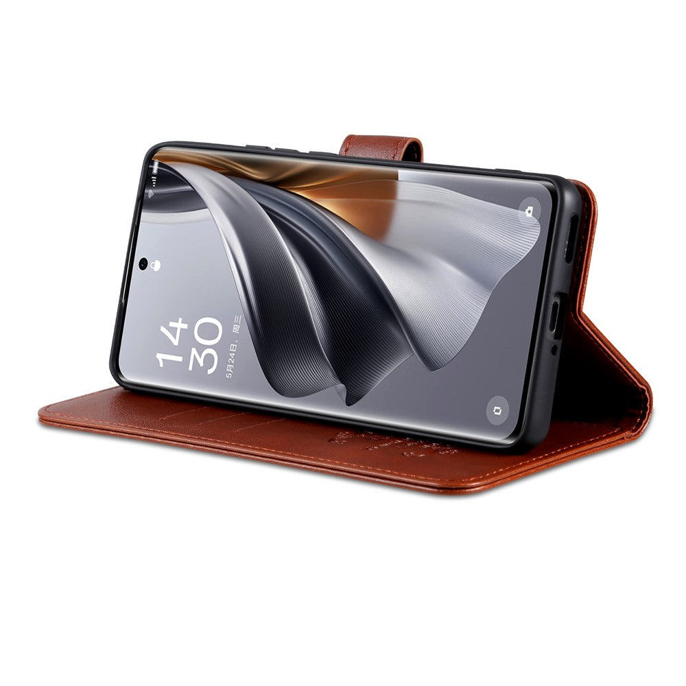 AZNS For Samsung Galaxy A57 5G Case Anti-Scratch PU Leather Stand Wallet Phone Cover - Brown