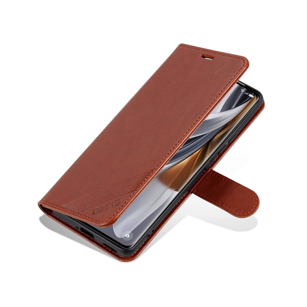 AZNS For Samsung Galaxy A57 5G Case Anti-Scratch PU Leather Stand Wallet Phone Cover - Brown