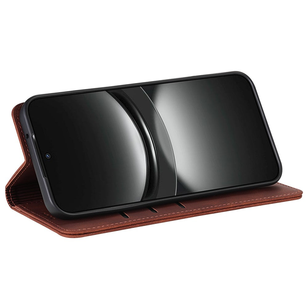 AZNS For Samsung Galaxy A57 5G Case PU Leather Wallet Phone Cover - Brown