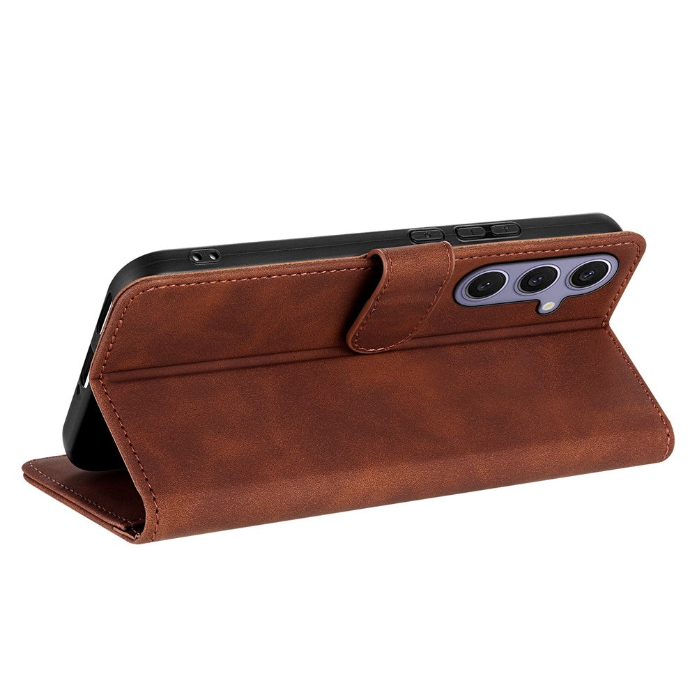 AZNS For Samsung Galaxy A57 5G Case PU Leather Wallet Phone Cover - Brown