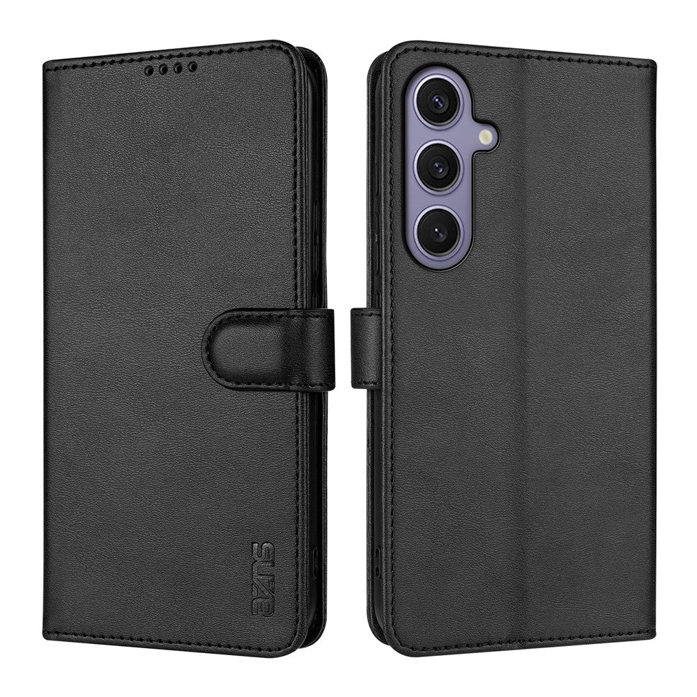 AZNS For Samsung Galaxy A57 5G Case PU Leather Wallet Phone Cover - Black