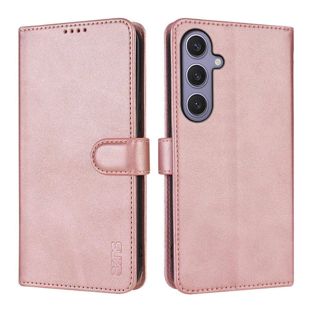AZNS For Samsung Galaxy A57 5G Case PU Leather Wallet Phone Cover - Rose Gold