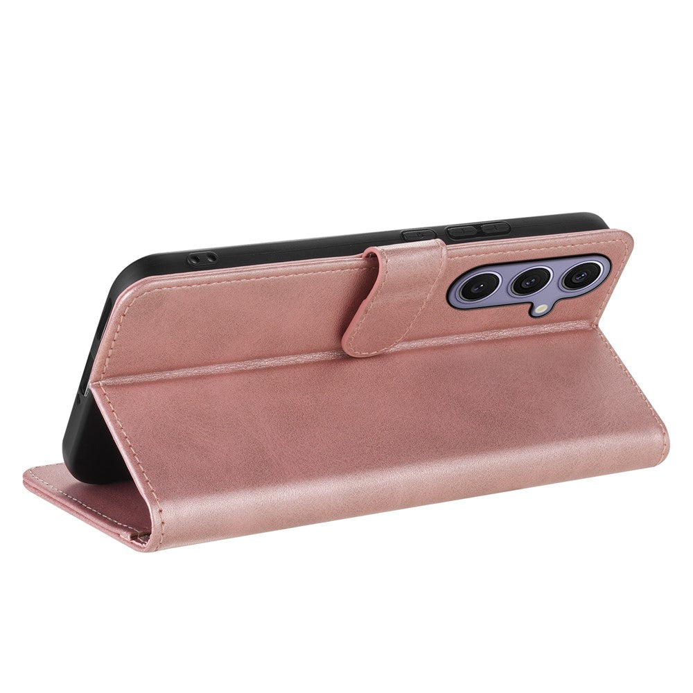 AZNS For Samsung Galaxy A57 5G Case PU Leather Wallet Phone Cover - Rose Gold