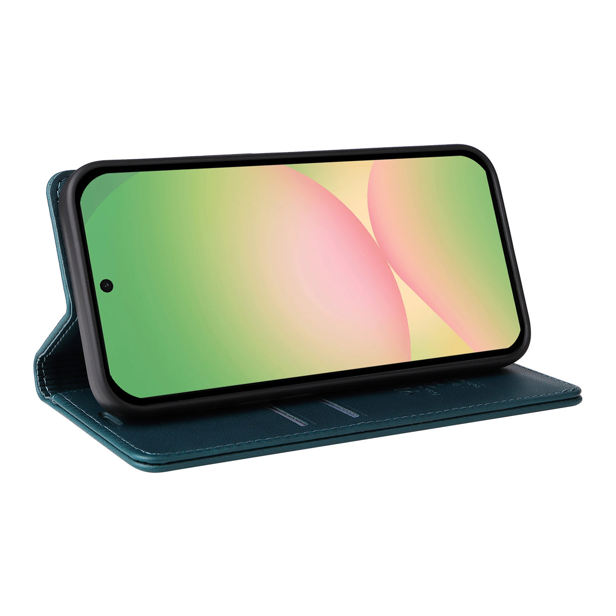For Samsung Galaxy A57 5G Phone Cases YIKATU Magnetic Closure PU Leather Mobile Cover - Green