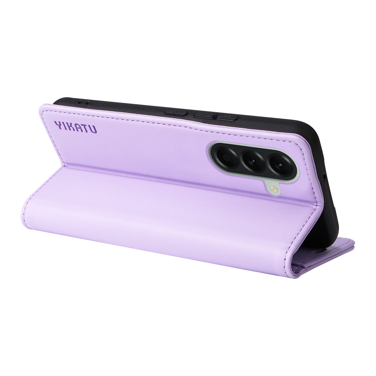 For Samsung Galaxy A57 5G Phone Cases YIKATU Magnetic Closure PU Leather Mobile Cover -  Light Purple