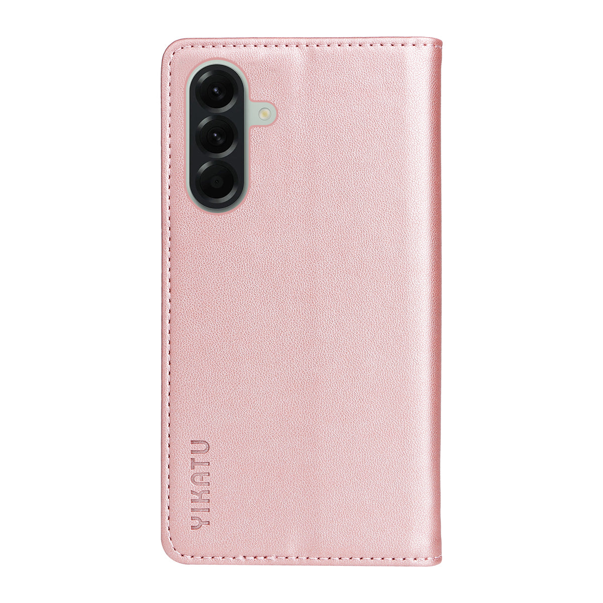 For Samsung Galaxy A57 5G Phone Cases YIKATU Magnetic Closure PU Leather Mobile Cover -  Rose Gold