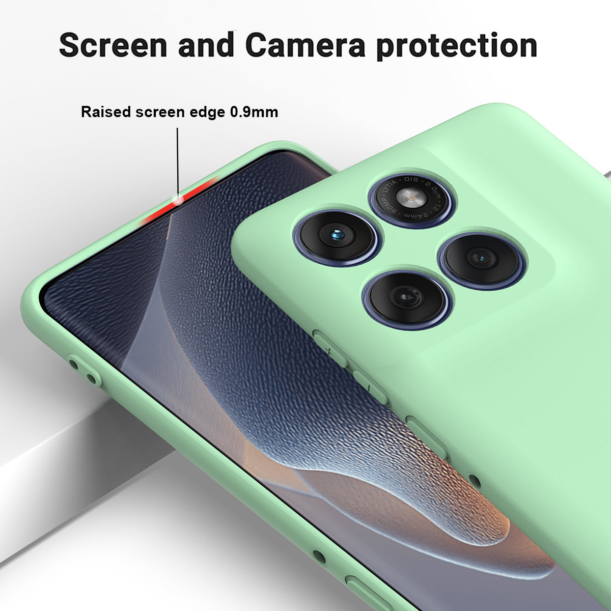 For Motorola Moto G57 Power 5G / Motorola Moto G100s 5G / Motorola Moto G100 5G (2025) / Motorola Moto G57 5G Liquid Silicone Case Phone Back Cover with Hand Strap - Green