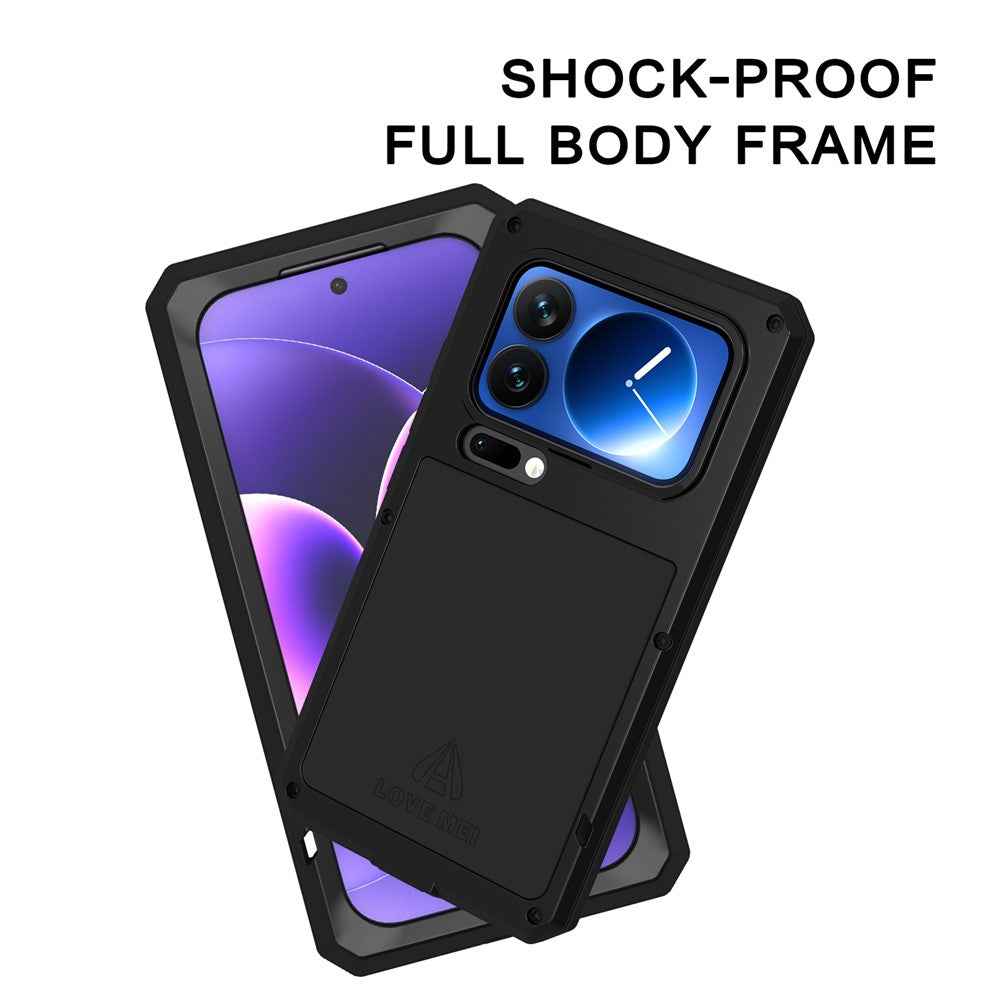 LOVE MEI For Xiaomi 17 Pro Case Tempered Glass Screen Protector Metal + Silicone Phone Cover - Green